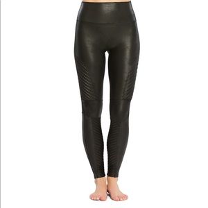Spanx moto leggings, size large, excellent con.